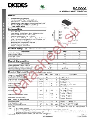 DZT5551-13 datasheet  